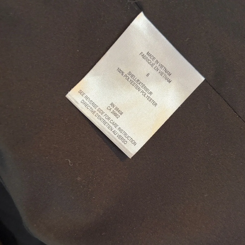 Theory collarless cuff sleeve Black Blazer size 6